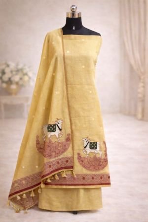 Heritage Pichwai Art Inspired  Cotton Suit