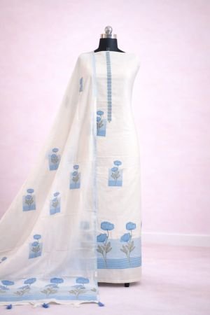 Soft Floral Mul Cotton Unstitched Suit