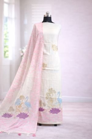 Soft Floral Mul Cotton Unstitched Suit