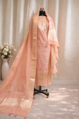 Mul Suit With Banarasi Weaving Dupatta