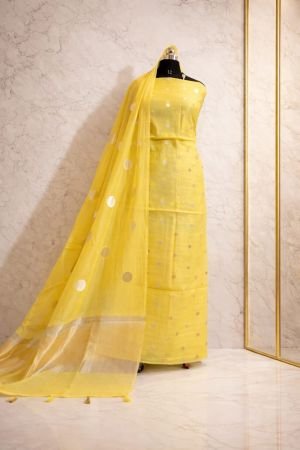 Mul Suit With Banarasi Weaving Dupatta